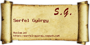 Serfel György névjegykártya