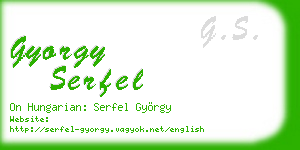 gyorgy serfel business card